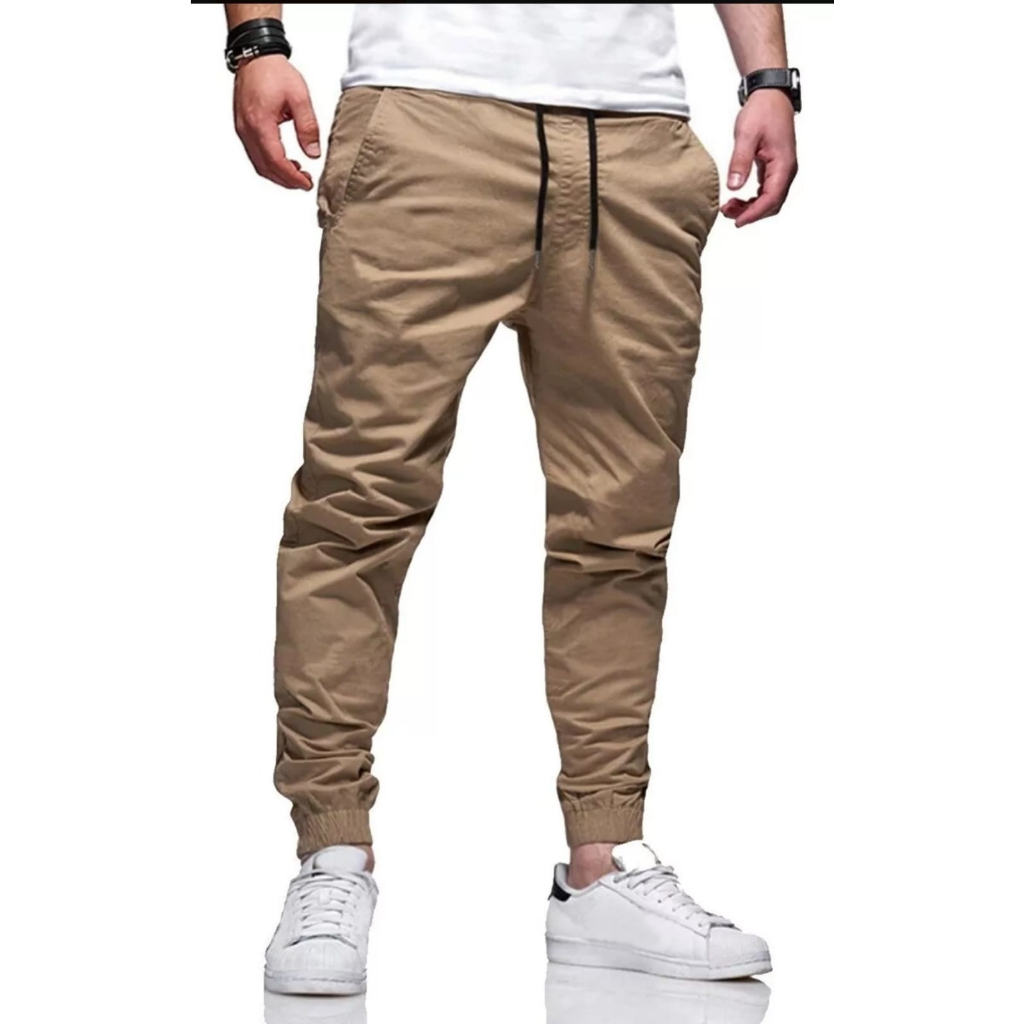 Calça Jogger Masculina Sarja ou jeans 4 bolsos co