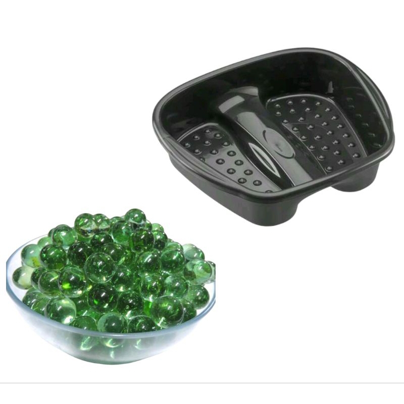 Kit Bacia Pedicure + 20 Bolinhas de gude relaxante