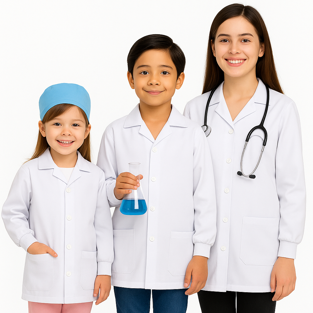 Jaleco Infantil Manga Longa Unissex Profissional T