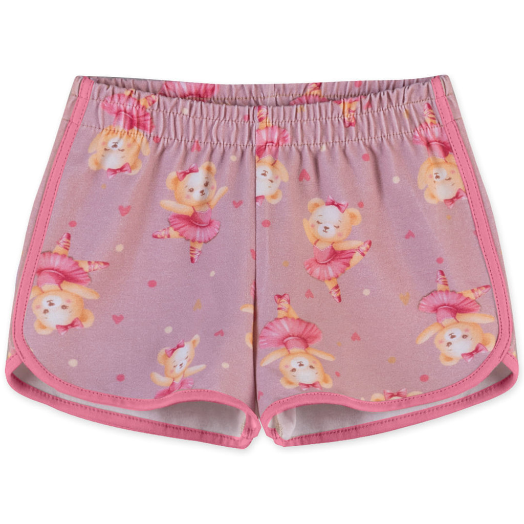 Shorts Estampado Com Aroma  Infantil Feminino Mari