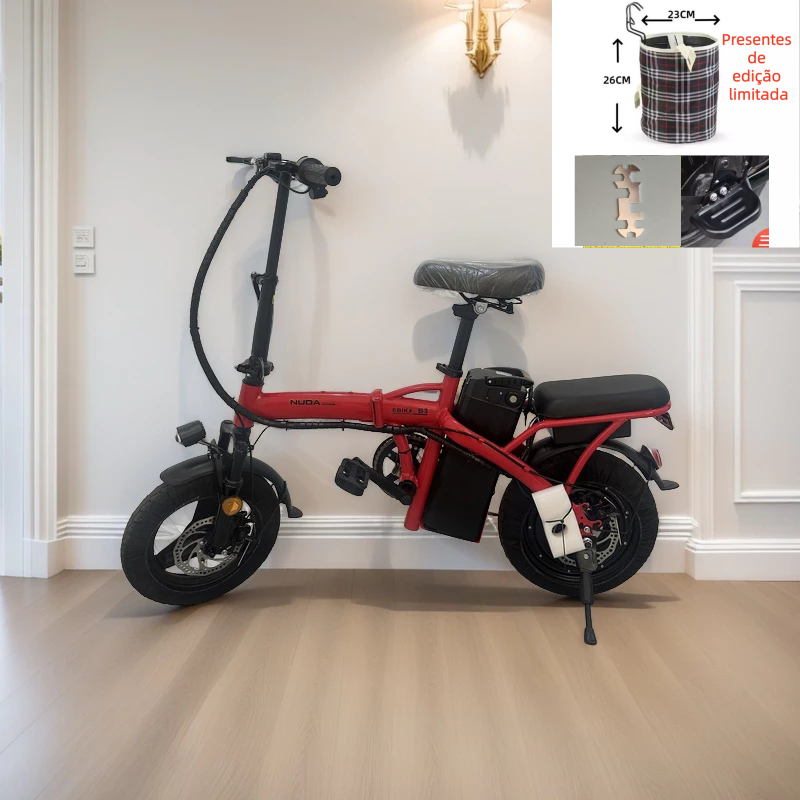 Bicicleta elétrica dobrável para adultos NUDA, p