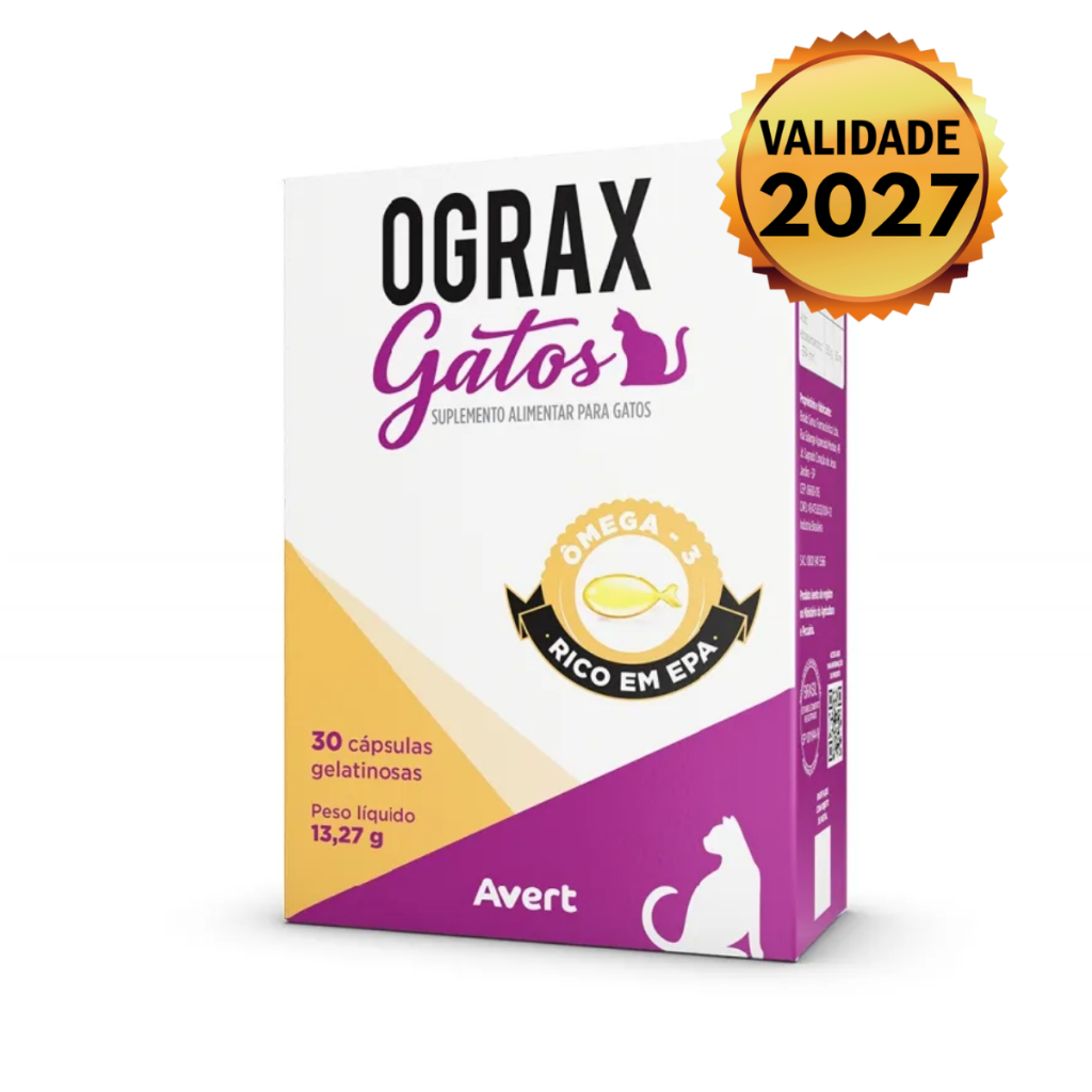 Ograx Gatos Suplemento Alimentar Para Gatos Ômega