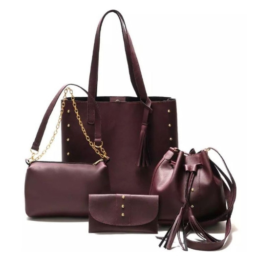 Kit 4 Bolsas Femininas Sacola Bag Femininas Tiraco