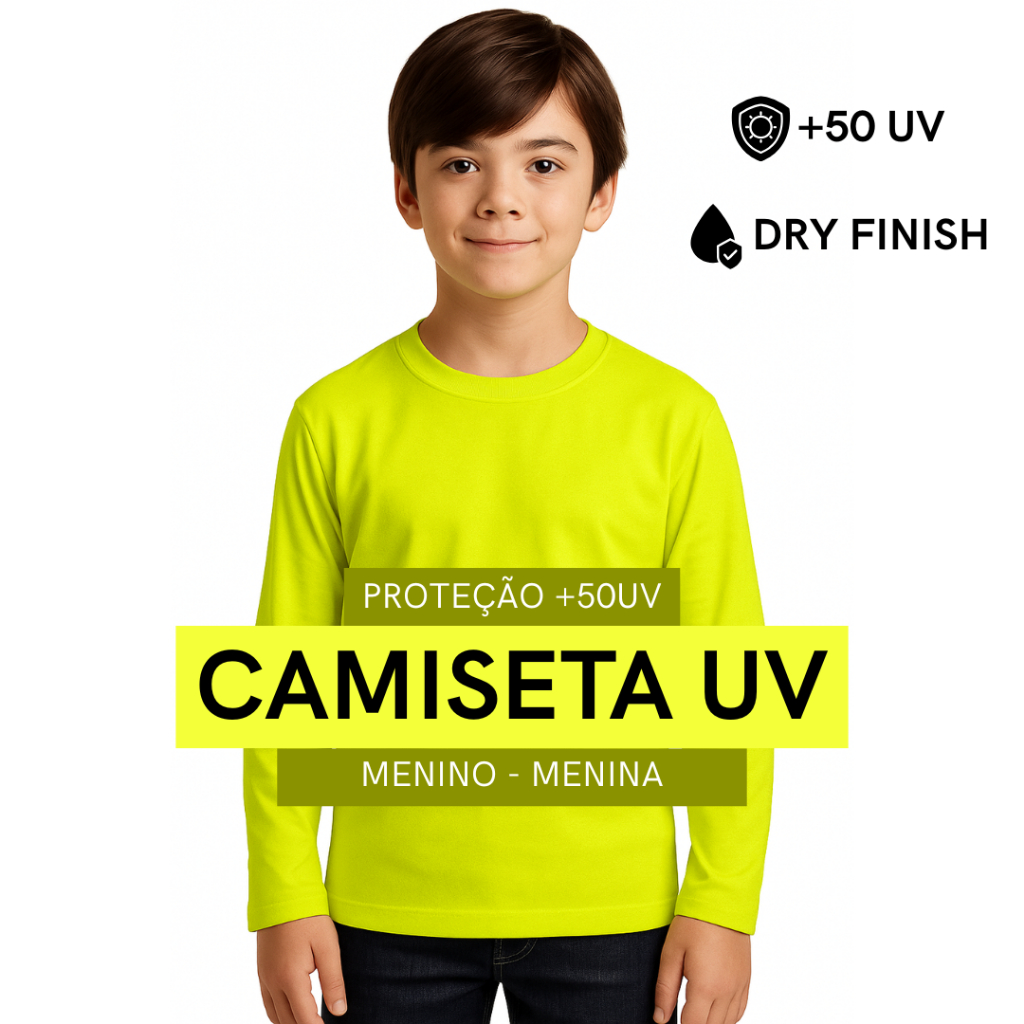 Camisa Infantil UV 50+ – Proteção Solar &#
