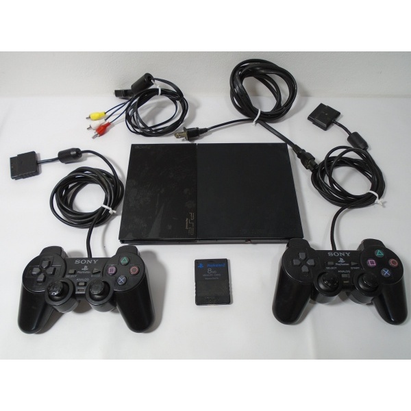 Playstation 2 (PS2) Slim + 60 jogos (opl) + 2 cont