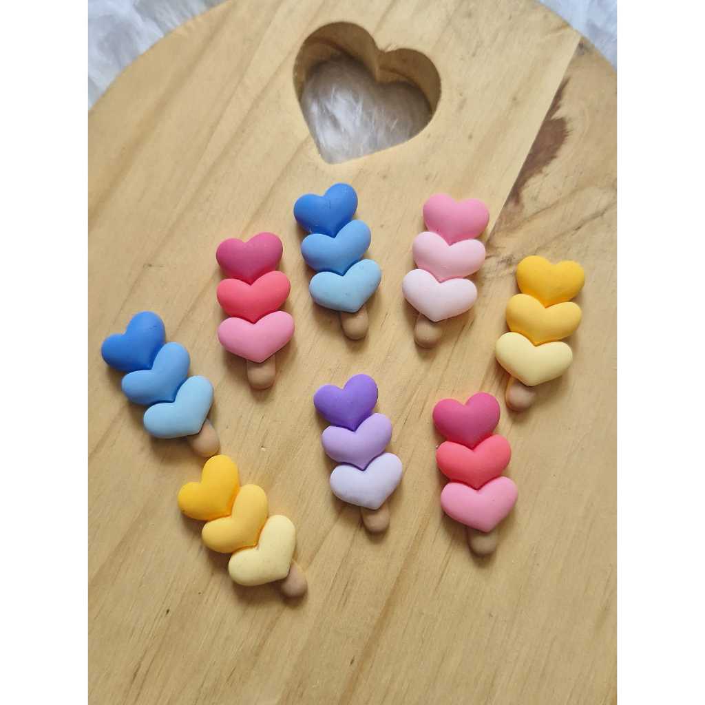 Aplique Resina Coração No Palito – MIX Com