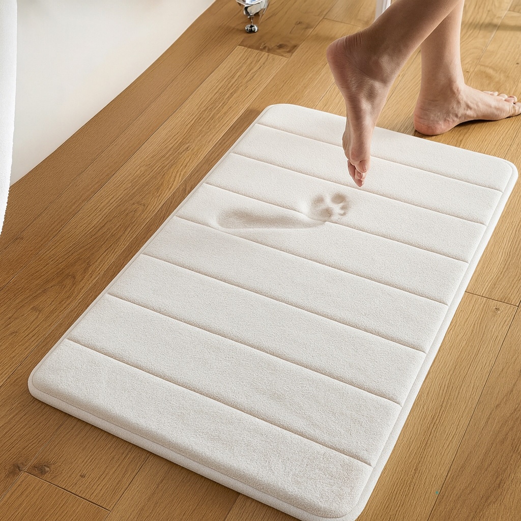 Tapete De Banheiro Soft Macio Secagem Rápida 60x4