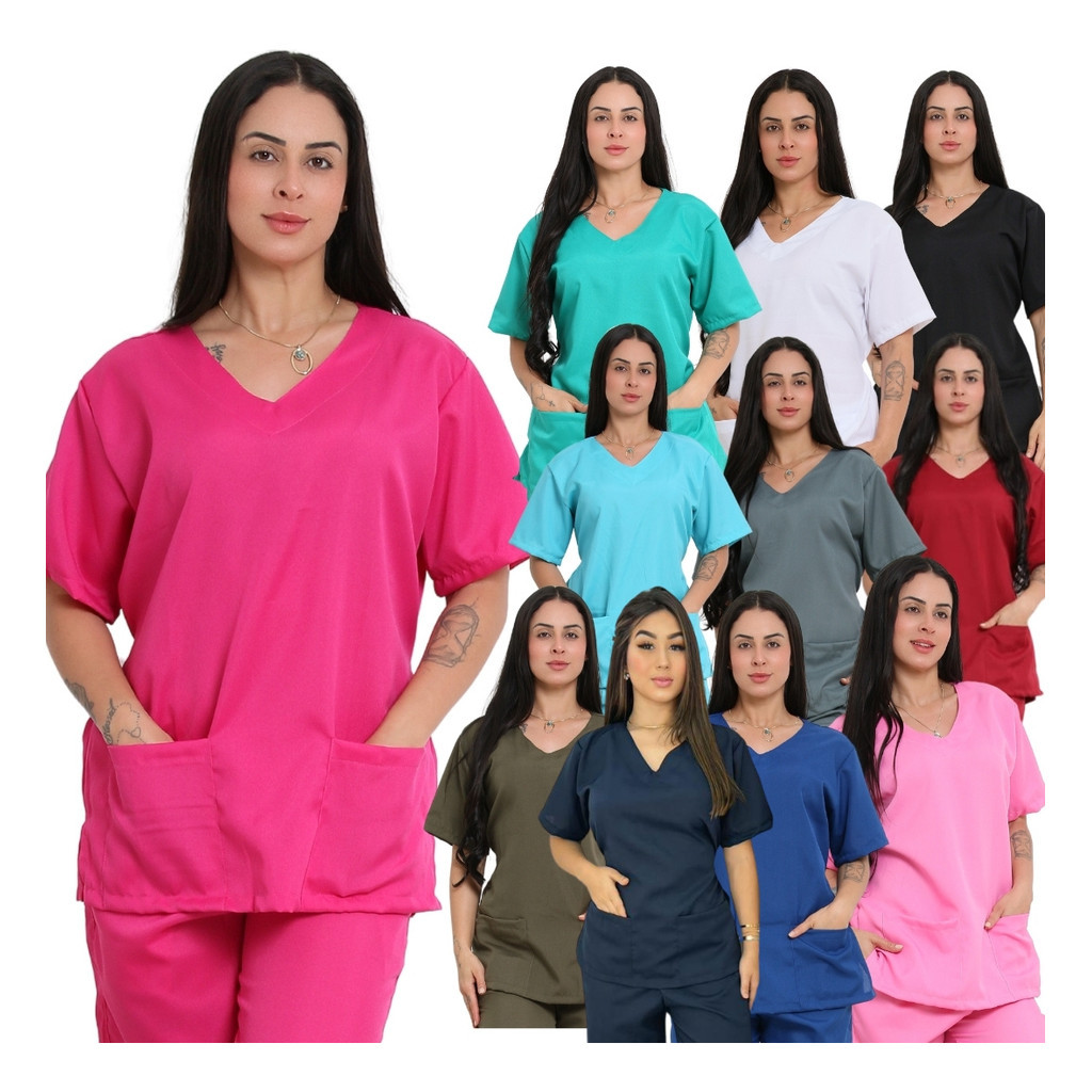 Scrubs Blusa Bata Acinturada Pijama Cirurgico Hosp