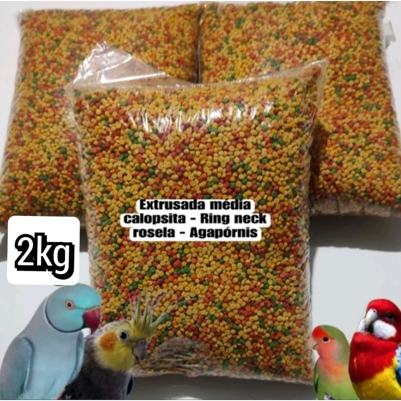 Extrusada média (2kg) para Calopsita – Ring