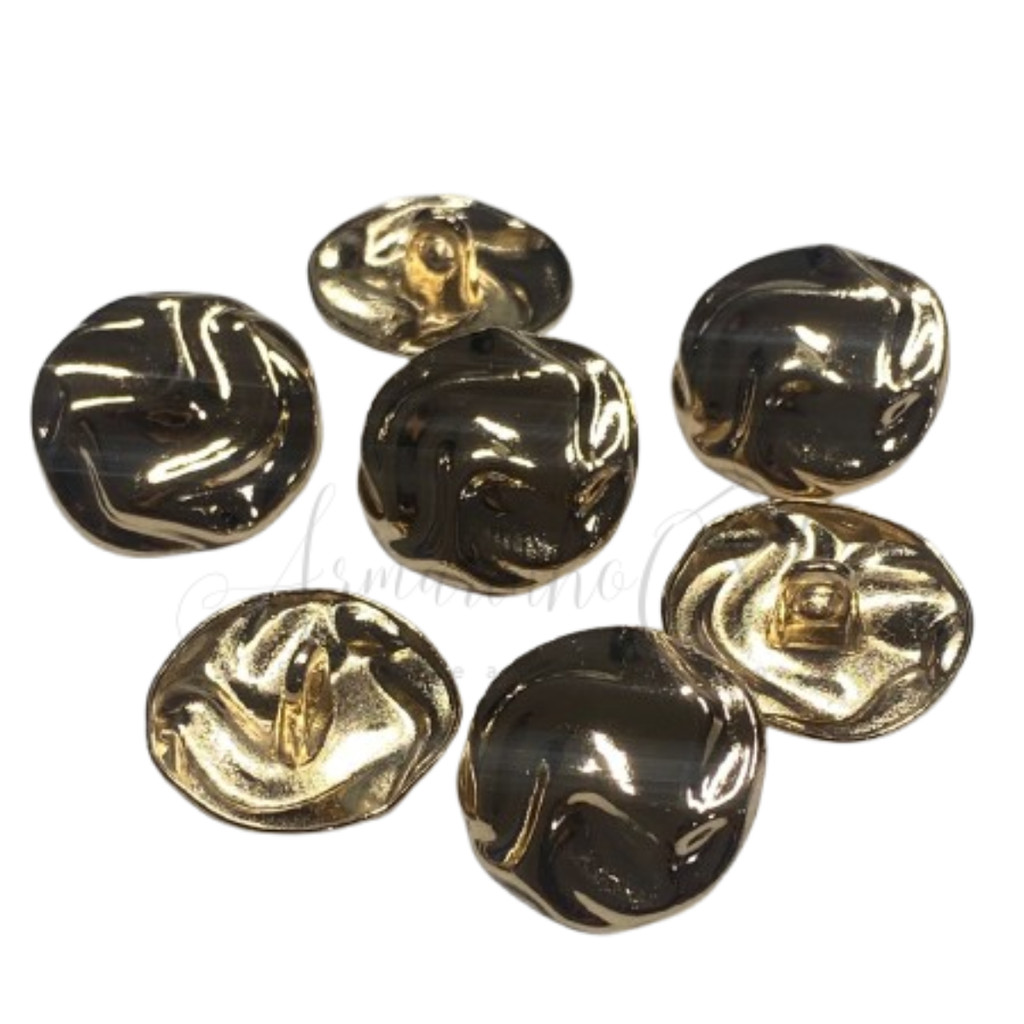 Botão Metal Dourado Trabalhado Com Pé – Es