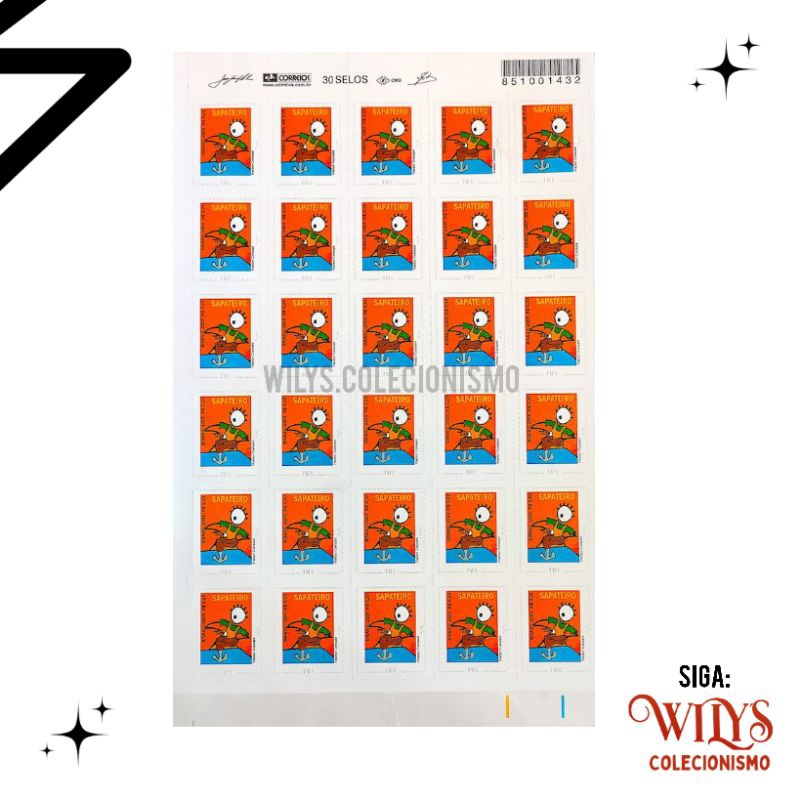 Selo Carta – Cartela com 30 Selos – Sa