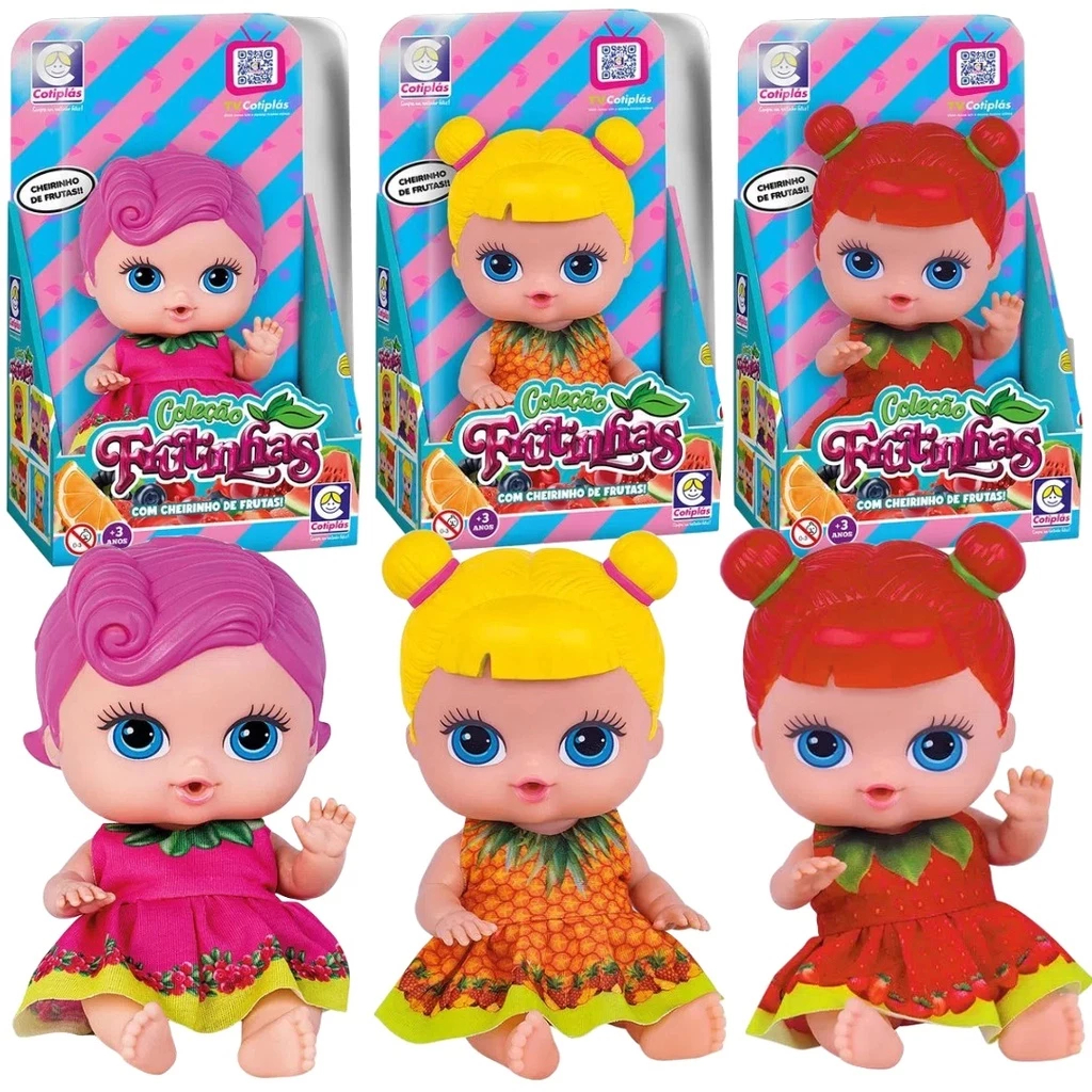 Bonecas Coleção Frutinhas Brinquedo Bebe Infanti