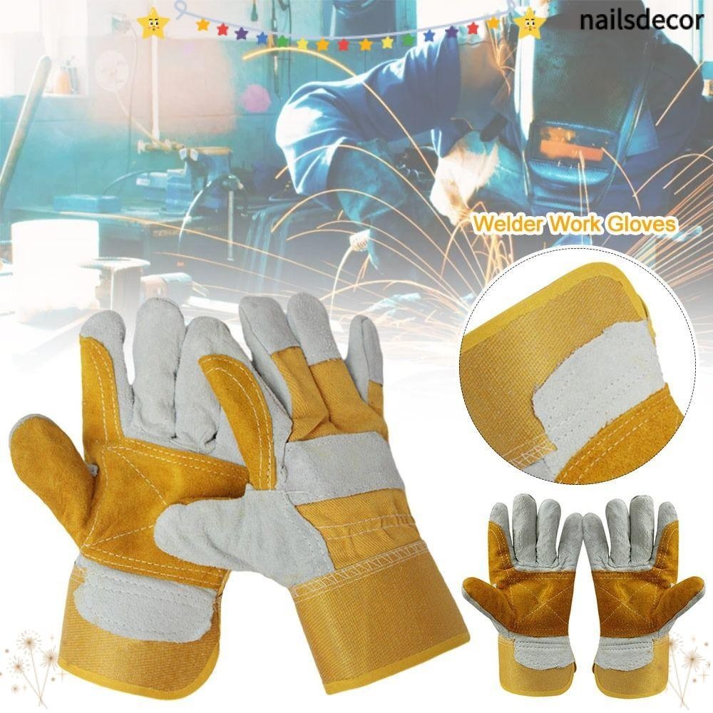 Luvas De Soldagem De Couro NAILSDECOR , Trabalho C