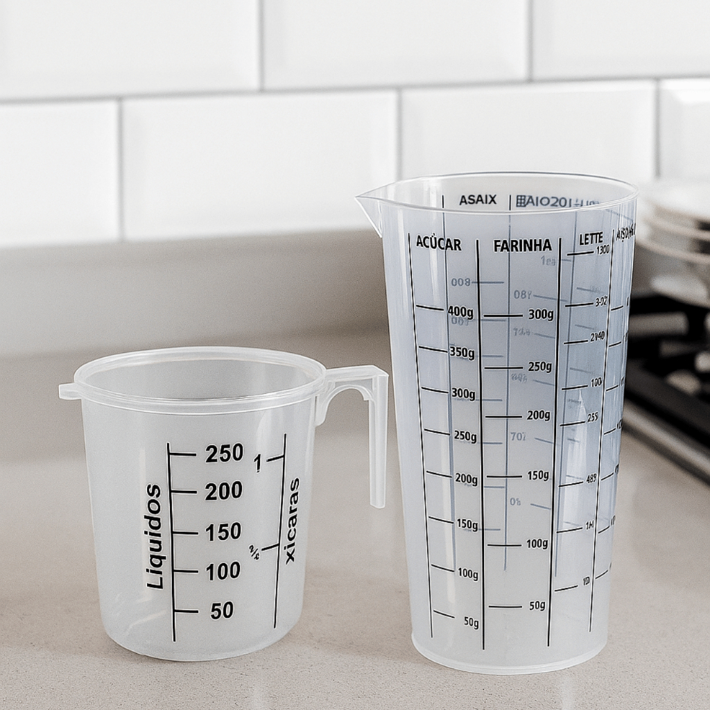 Kit Copo Medidor 500ml + Jarra Medidora 250ml Cozi