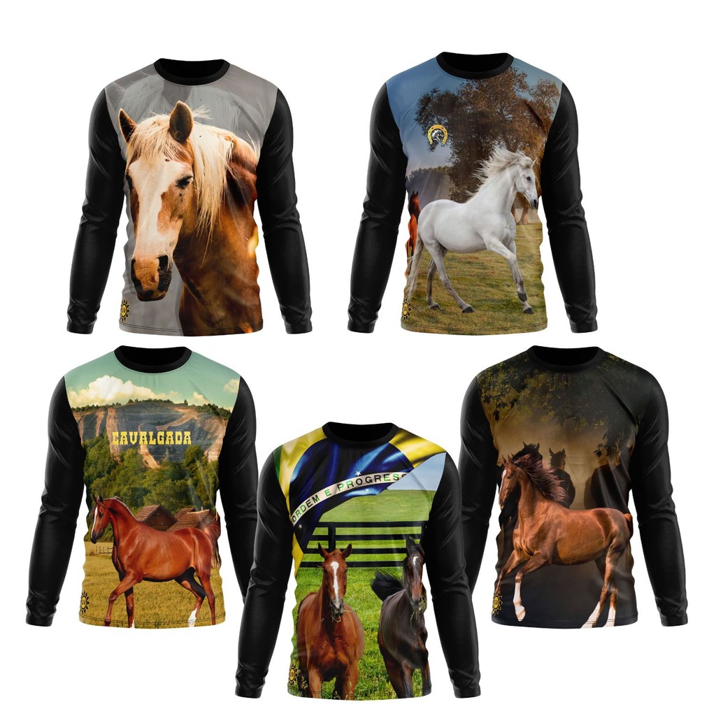 Camisa Camiseta Masculino e Feminino Cavalo Mulade