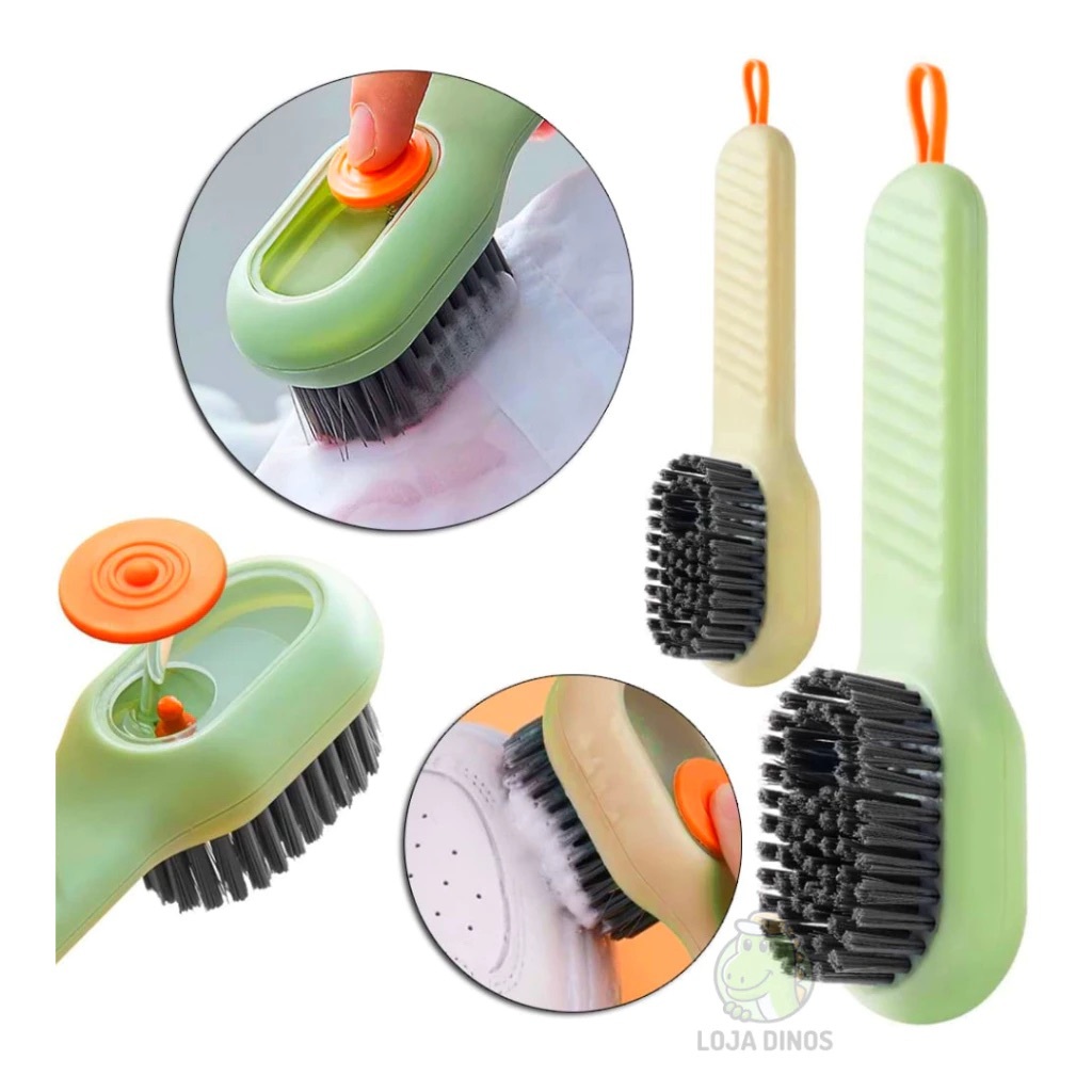 Escova Limpa Sapato Tenis Boné Roupa com Dispense