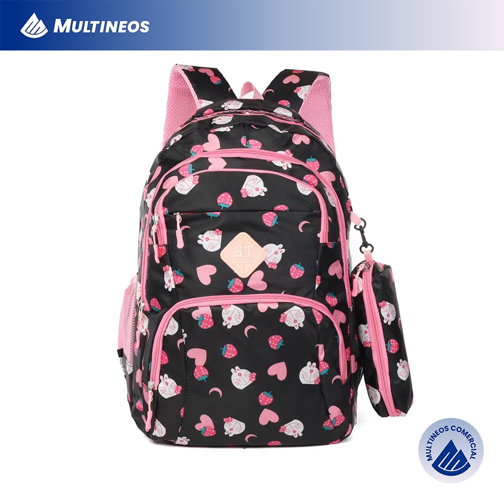 Mochila Feminina Grande Nylon Impermeável Escolar