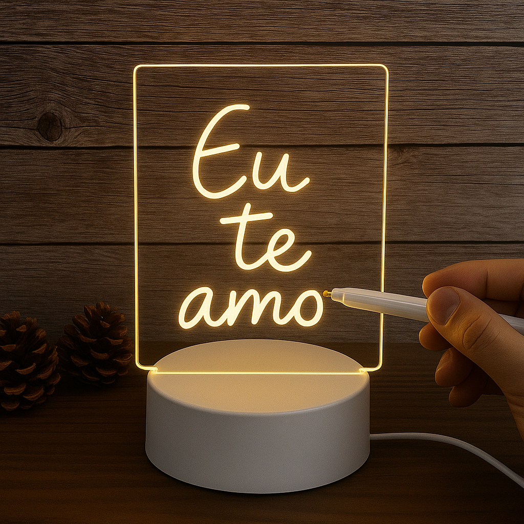 Luminária de Escrever Abajur Led Quadro de Notas 