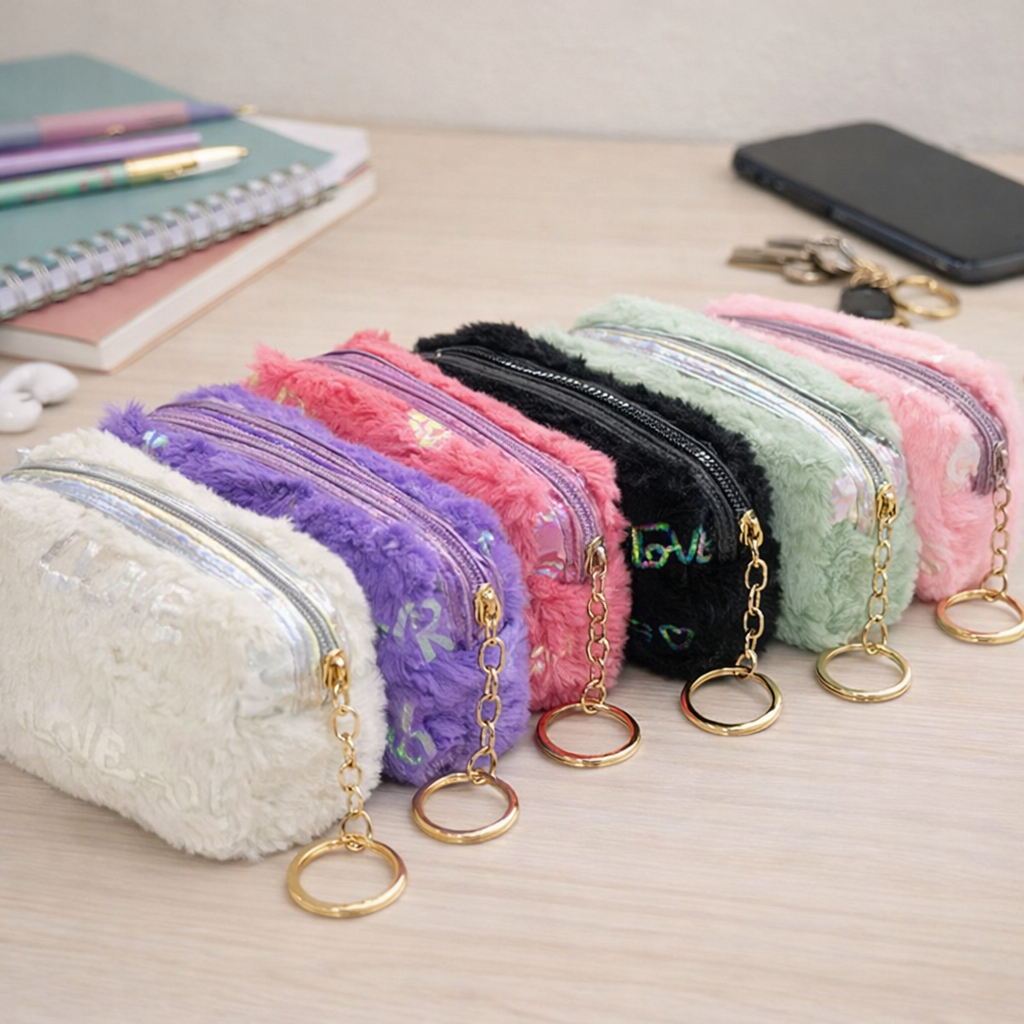 Chaveiro Porta Moedas Necessaire Bolsinha De Pelú