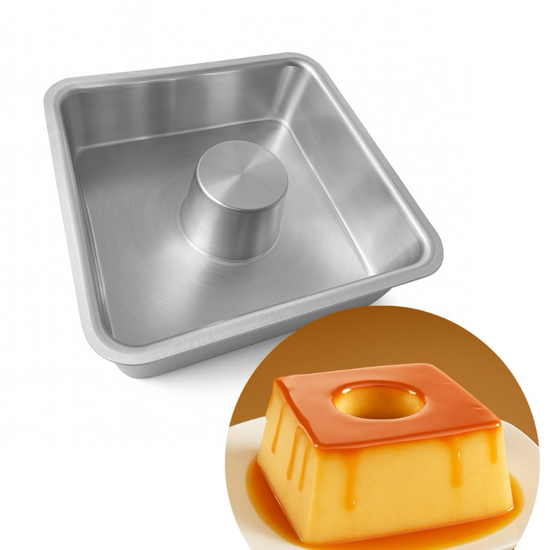 Forma Suiça Quadrada Pudim Bolo 20×7 Alumini