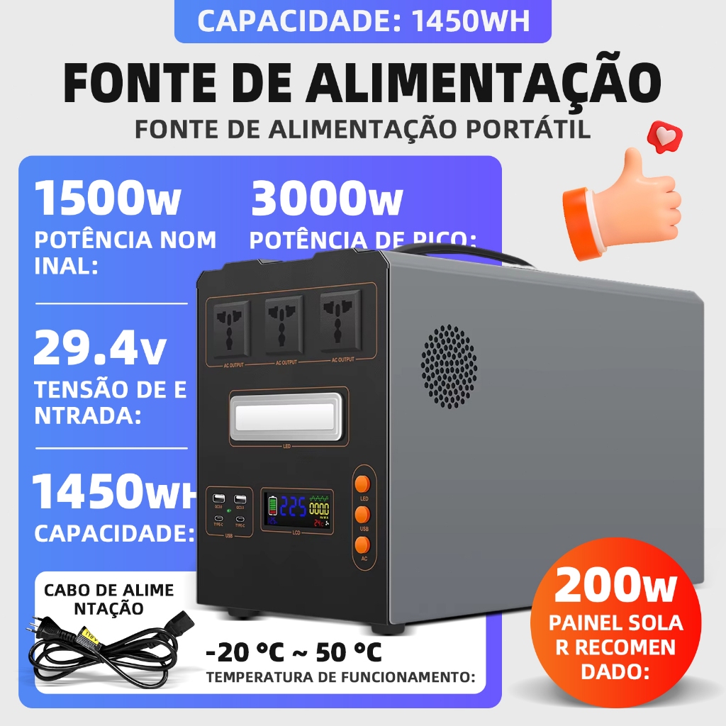Estação de Energia Portátil 1500W – Saíd
