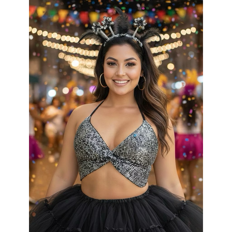 CROPPED NOZINHO#0012 PAETE CON LENTEJOULAS MODA BA