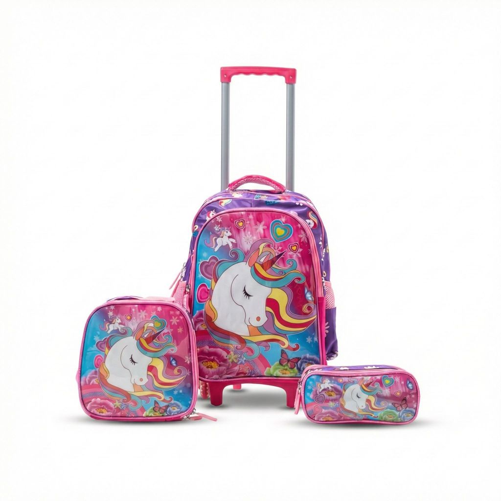 Mochila Infantil Menina Kit Escolar Mochila Com Ro