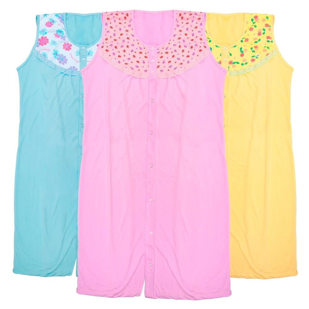 KIT 2 camisola adulta com babadinho senhora algod�