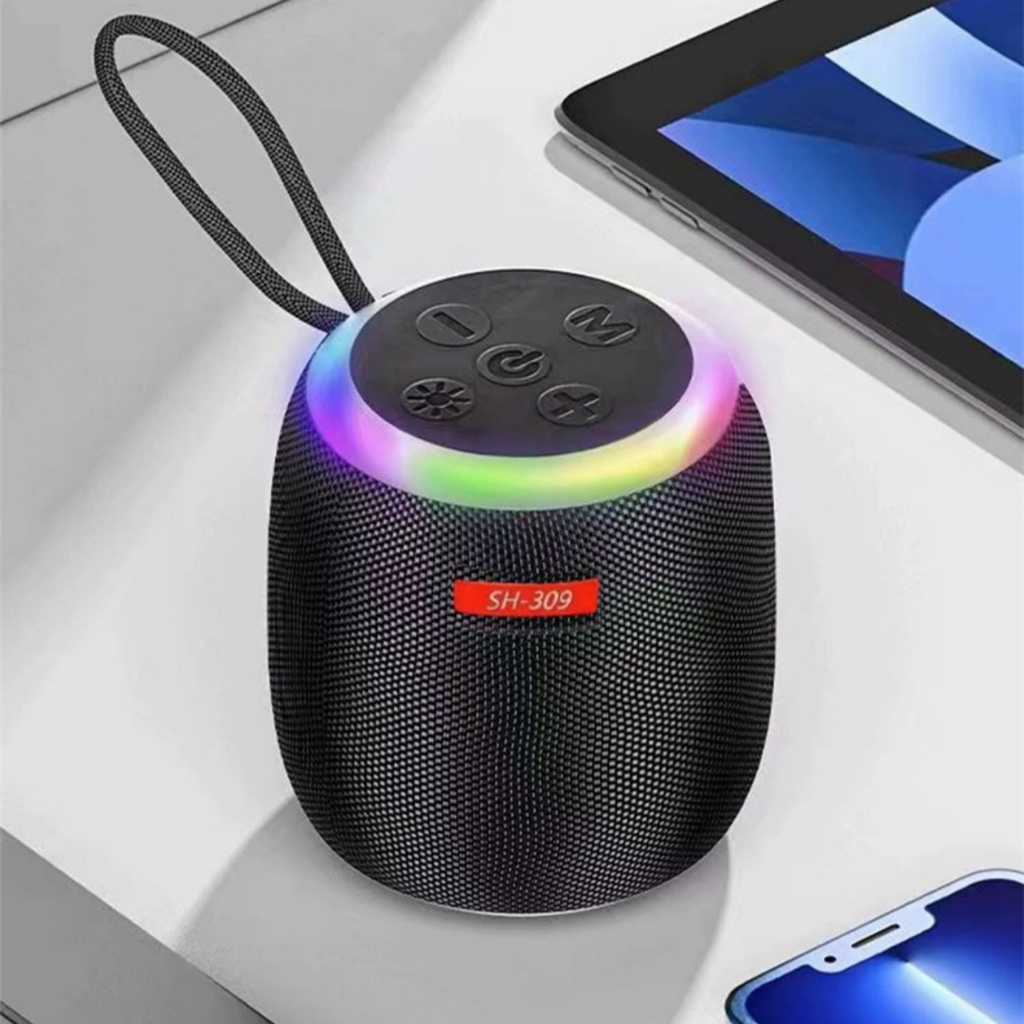 Caixa de Som Bluetooth Portátil Com Led RGB Tws U