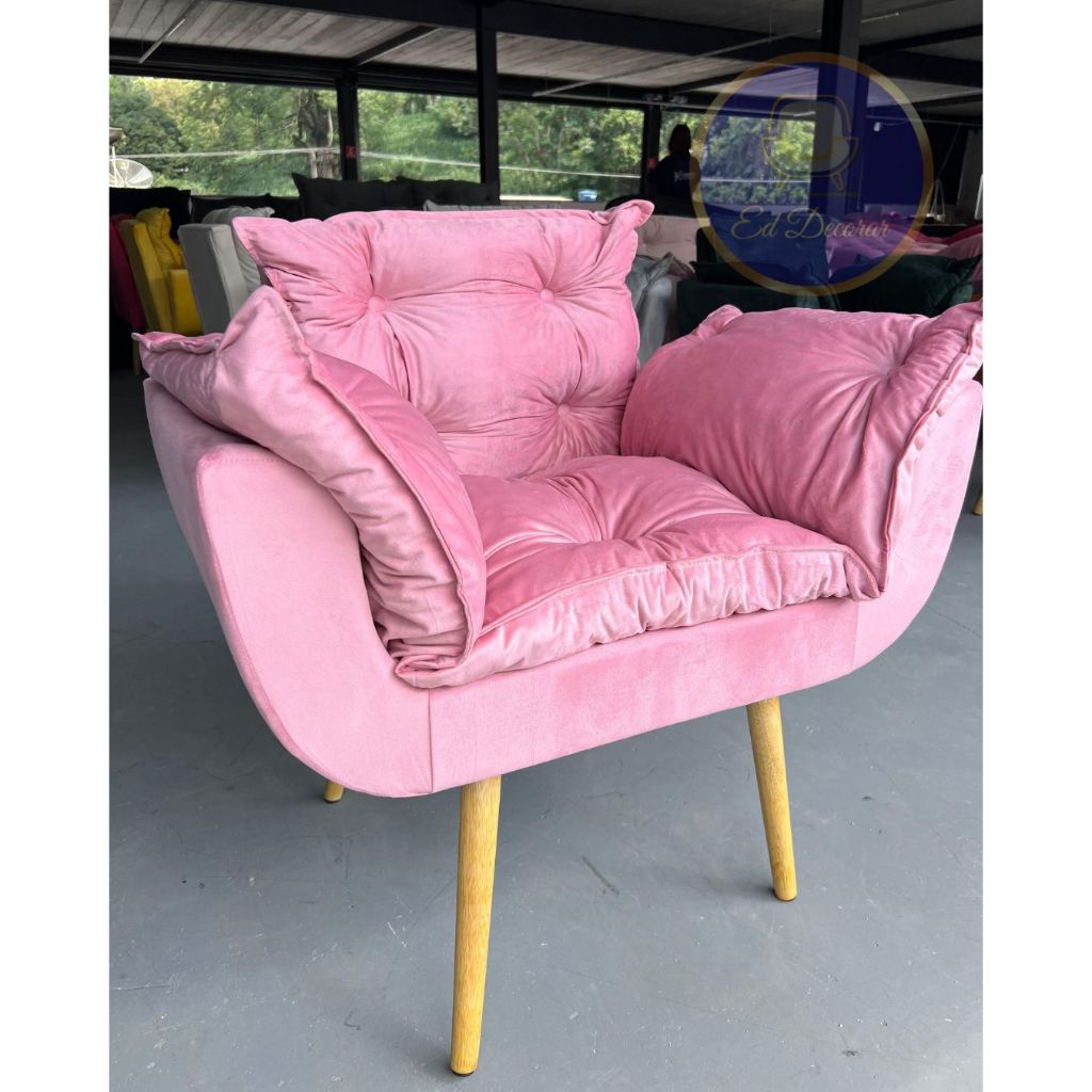 Poltrona Decorativa Reforçada Para Sala Escritór