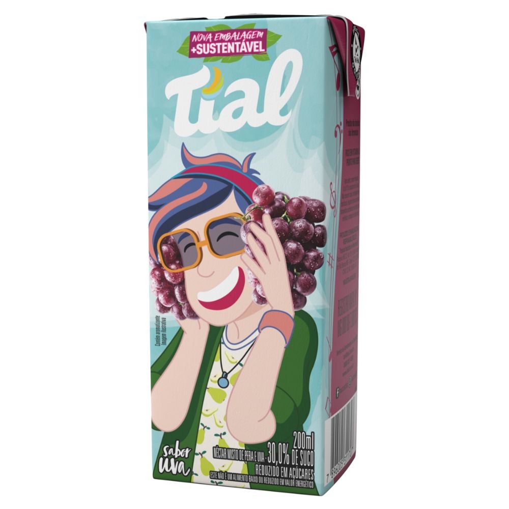 Suco Tial Kids Sabor Uva  Néctar Misto de Uva e P