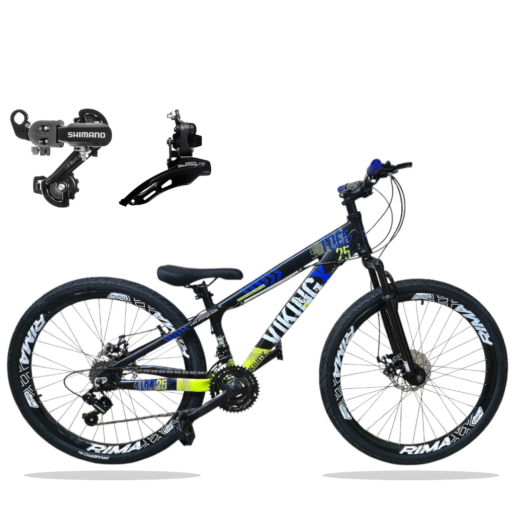 Bike VikingX Tuff 25 Câmbios Shimano Aro 26 com F