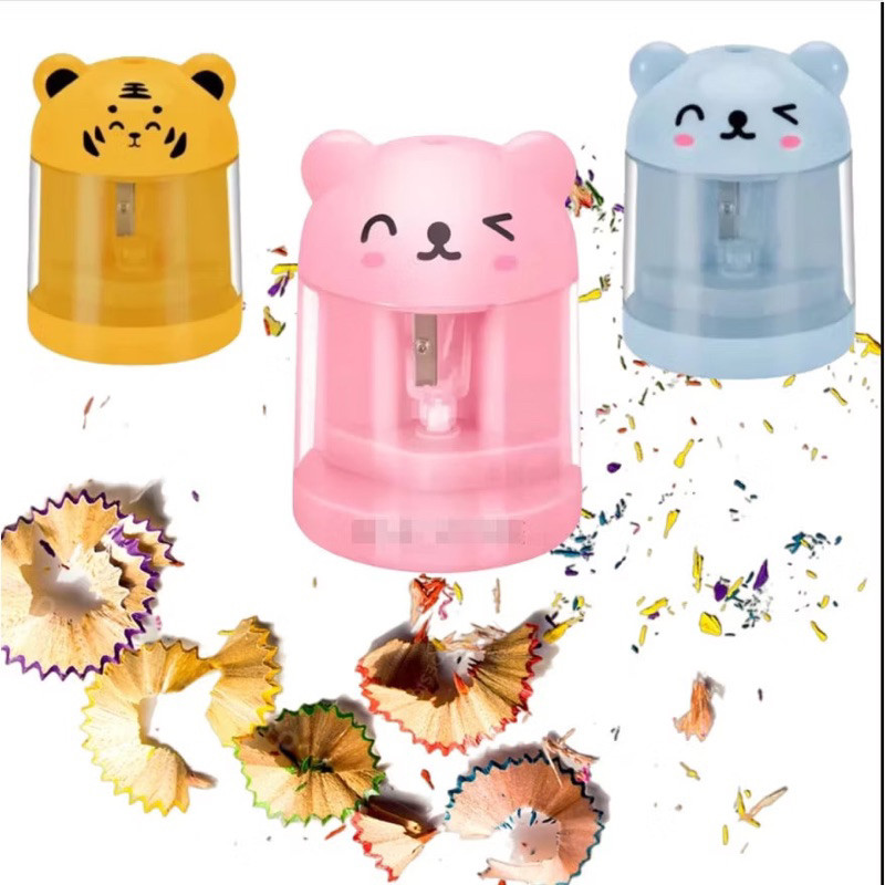 Apontador Lápis Mesa Elétrico A Pilha Bichinhos 