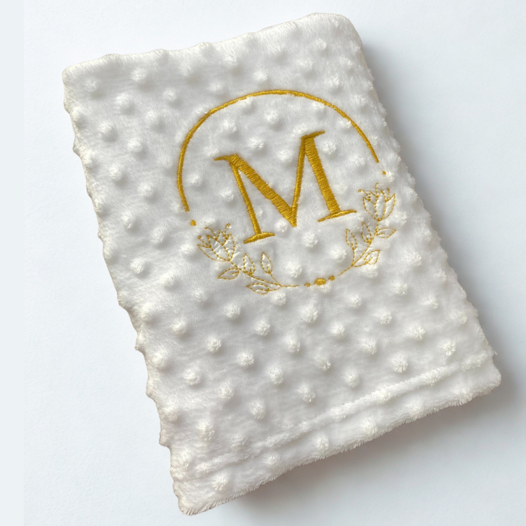 Manta Cobertor Bebê RN Personalizado com Inicial 