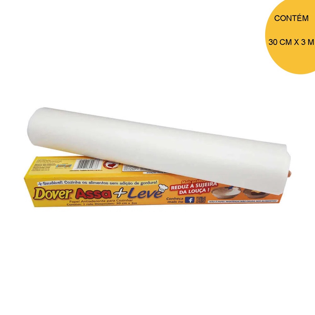 Papel Dover Assa+leve Antiaderente 30cm X 3m Anti 