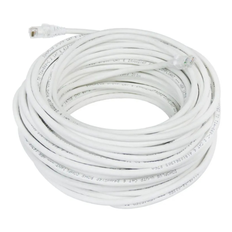 Cabo De Rede Branco Internet Crimpado Rj45 Metros 