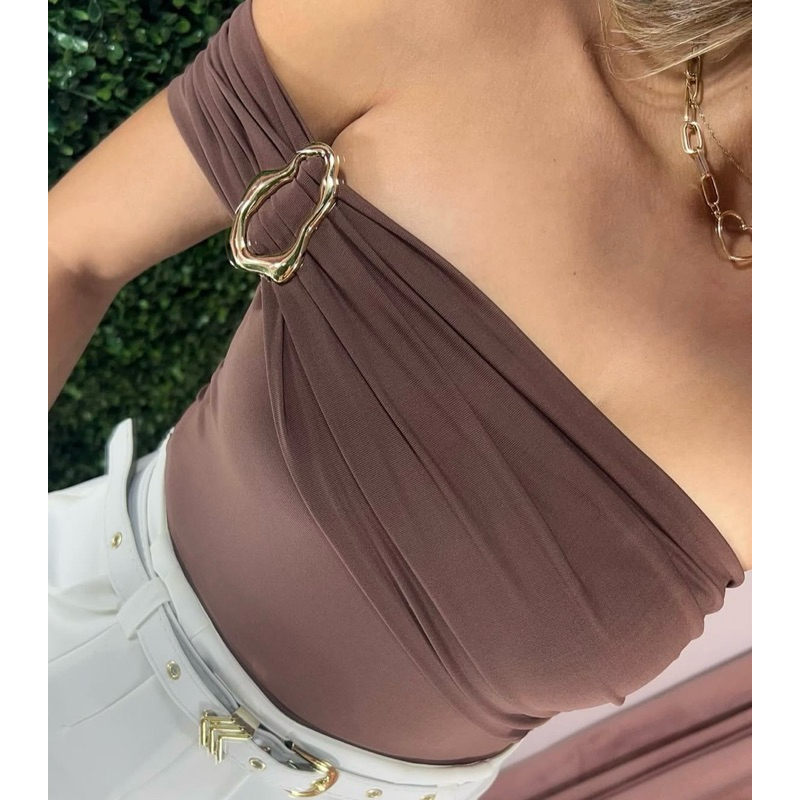 Body Feminino Fivela Orgânica Tendência 2026 Car