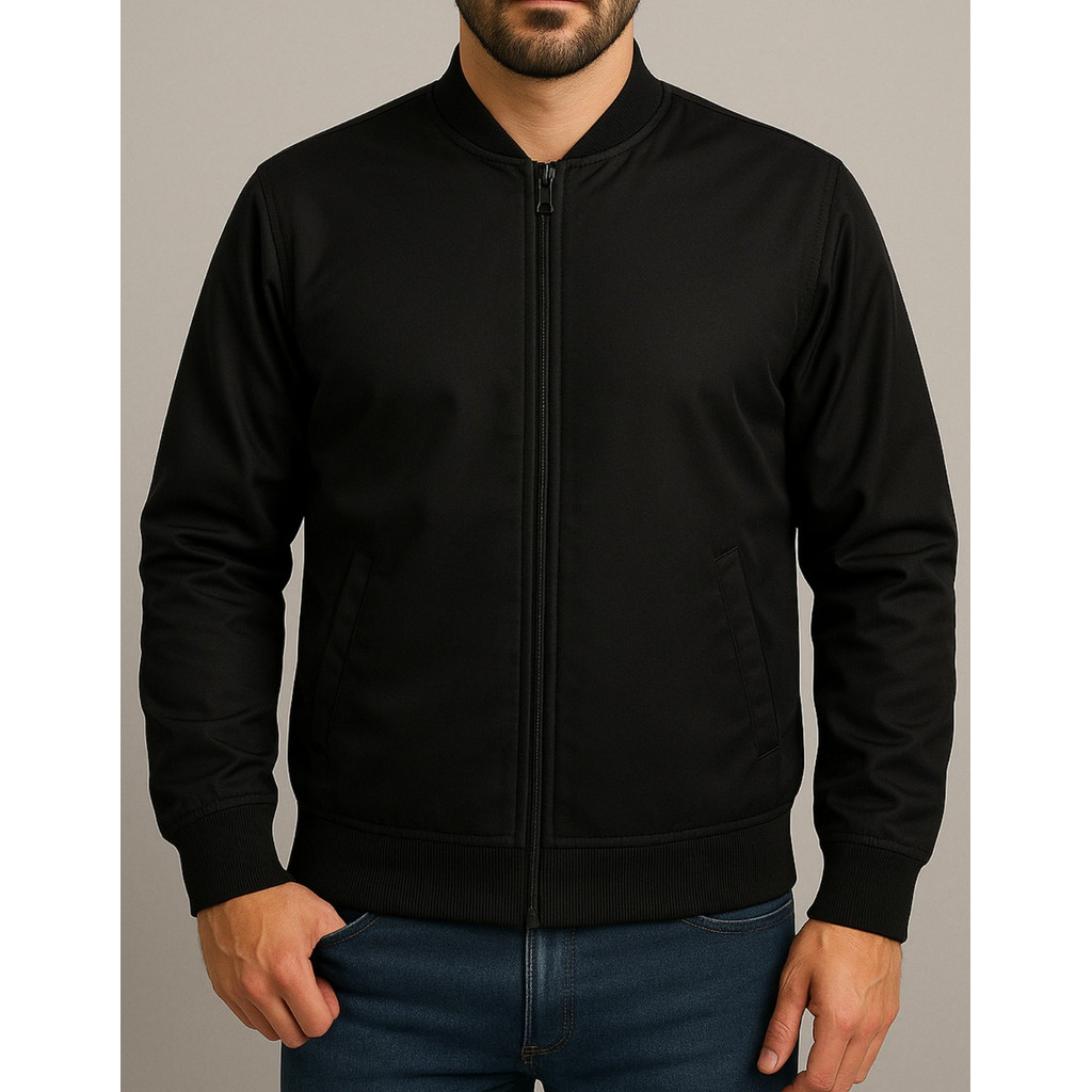 Jaqueta Masculina Bomber Chimpa Com Zíper E Bolso