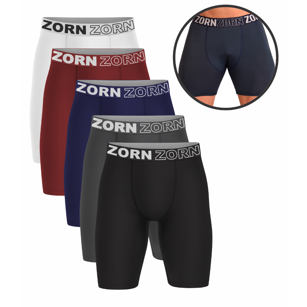 Kit 05 Cuecas Boxer Ciclista Comprida Long Leg Mic