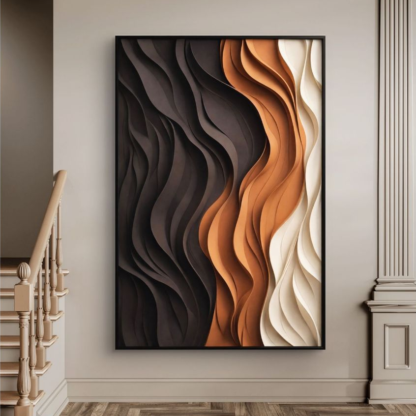 Quadro Decorativo 110×80 Abstratos Ondas Marr