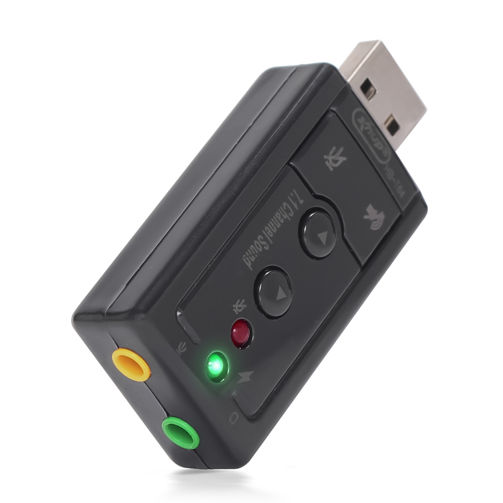 Adaptador Placa de Som USB 7.1  Plug E Play, Contr