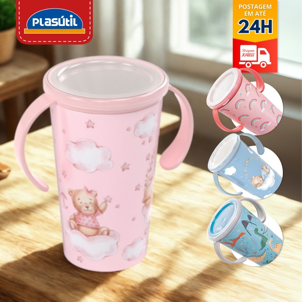 Copo Magico Antivazamento Sem Bico 360. Infantil  