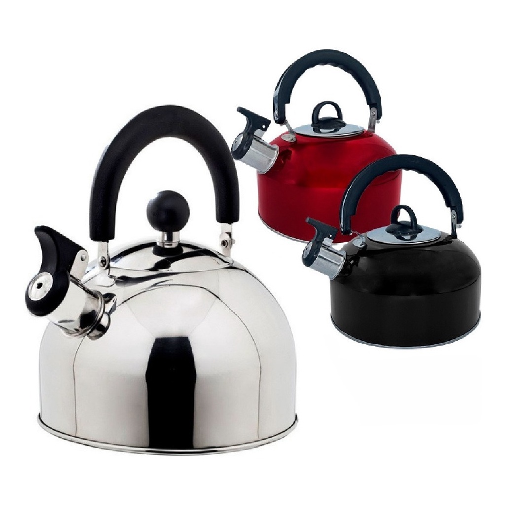 Chaleira Inox 2L Grande com Apito Bico Bule de Caf