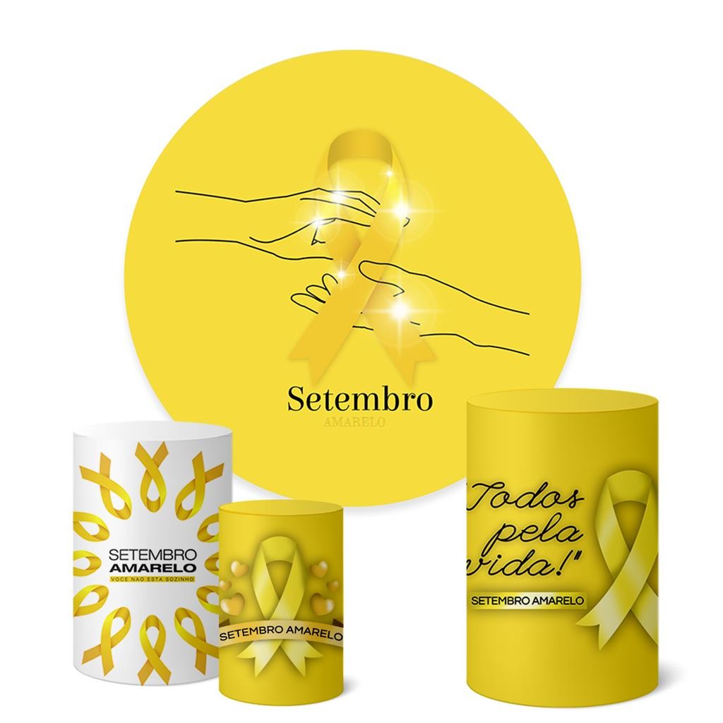 Trio Capas Cilindro + Painel Redondo 1,50m Setembr