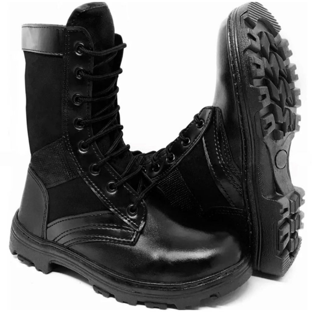 Bota Coturno Unisexx Militar Tática De Couro Refo