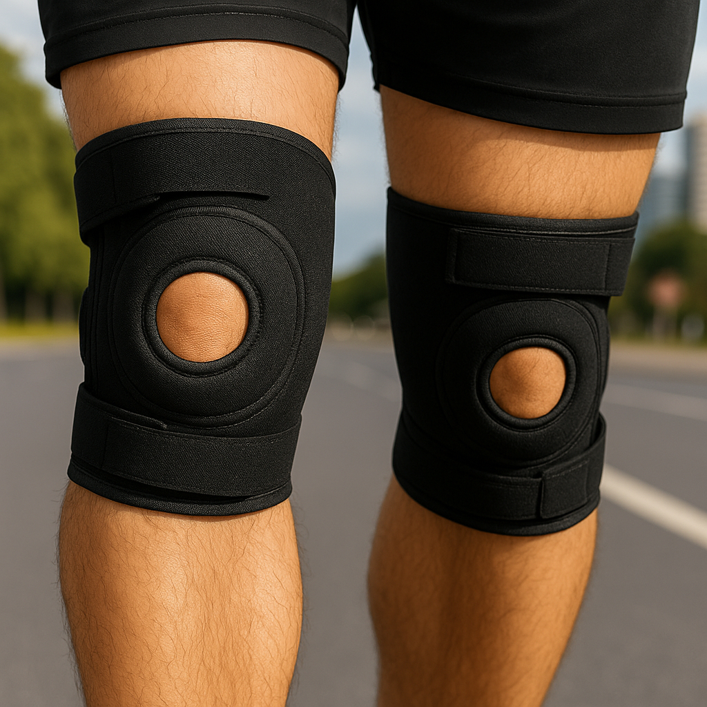 Kit Par Joelheira Ortopédica Ajustável Proteçã