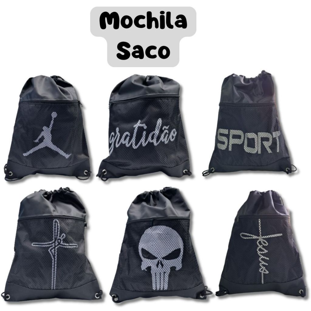 Mochila Bolsa Saco Esporte Academia Futebol Lindas