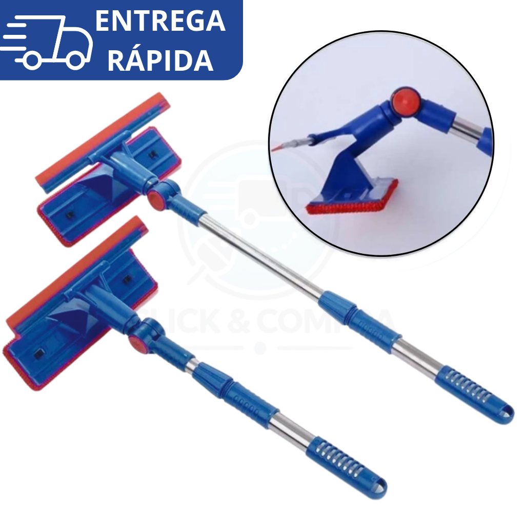 Rodo Limpa Vidro e Janela 2 em 1 Mágico Extensív