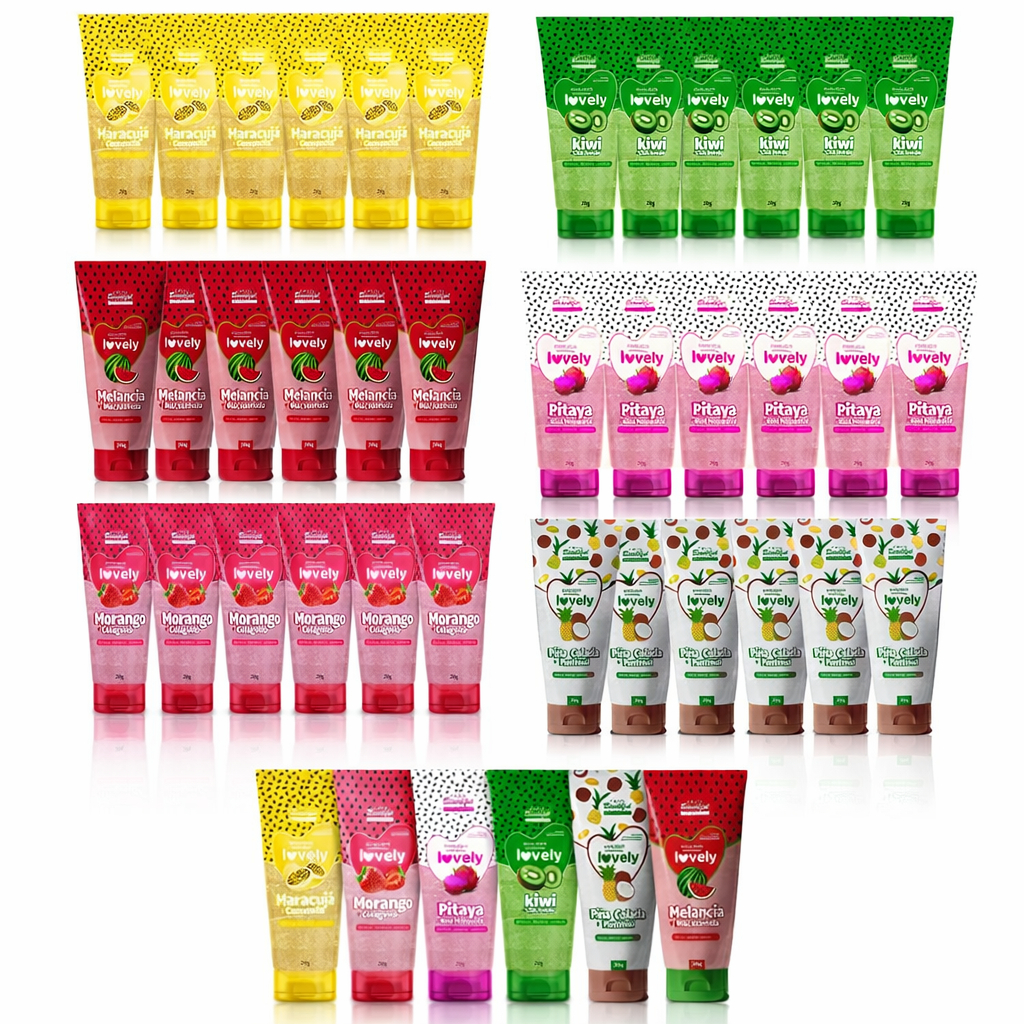 Kit 6 Esfoliante Corporal  da Fruta Bisnaga para f