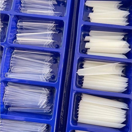 Kit De 100 Unhas Tips  Nails Transparente ou Leito